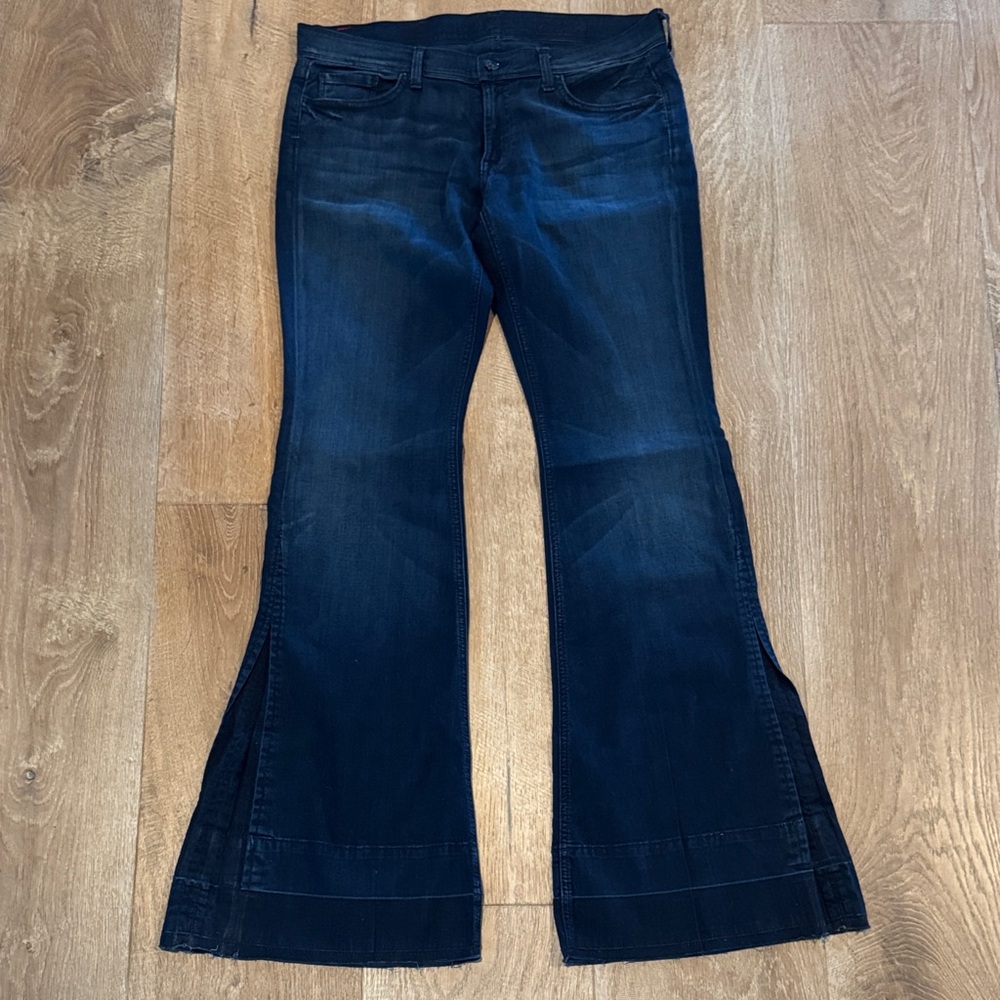 7 For All Mankind Dark Indigo Flare Jeans